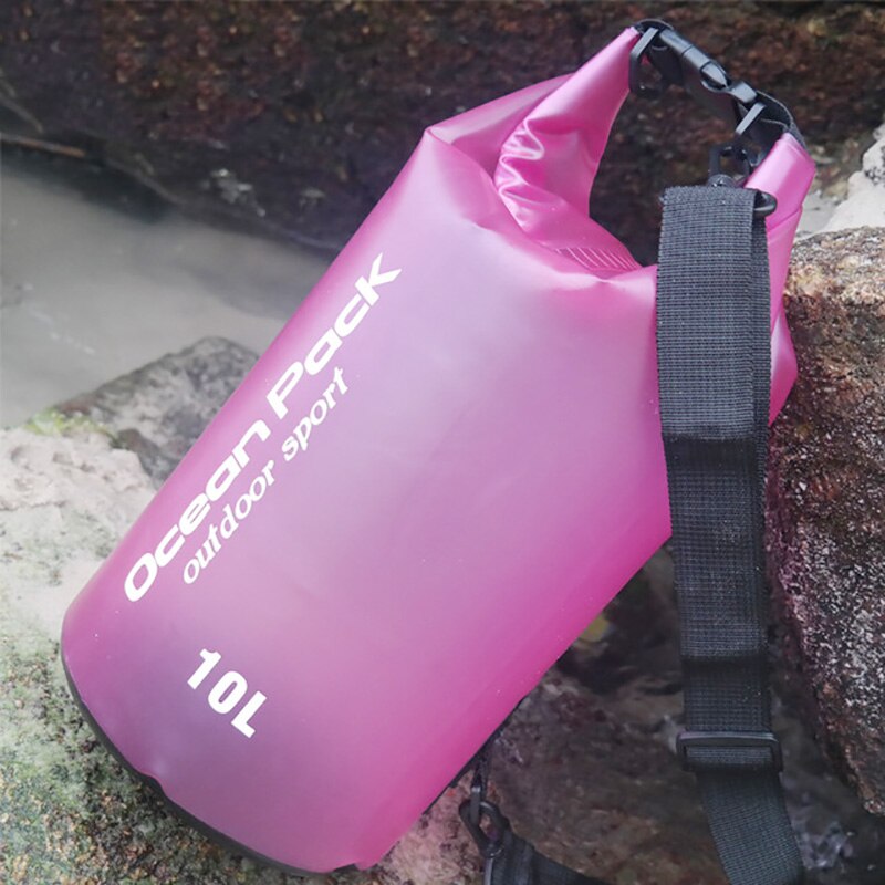 Outdoor 2L 5L 10L 15L Waterproof Dry Bag Pack Sack Swimming Rafting Kayak River Canoeing Trekking Floating Sailing Waterproof: 15L Purple
