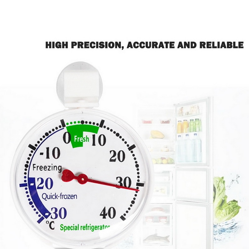 Gran esfera redonda termómetro del congelador del refrigerador temperatura Monitor indicador nevera de refrigeración de temperatura