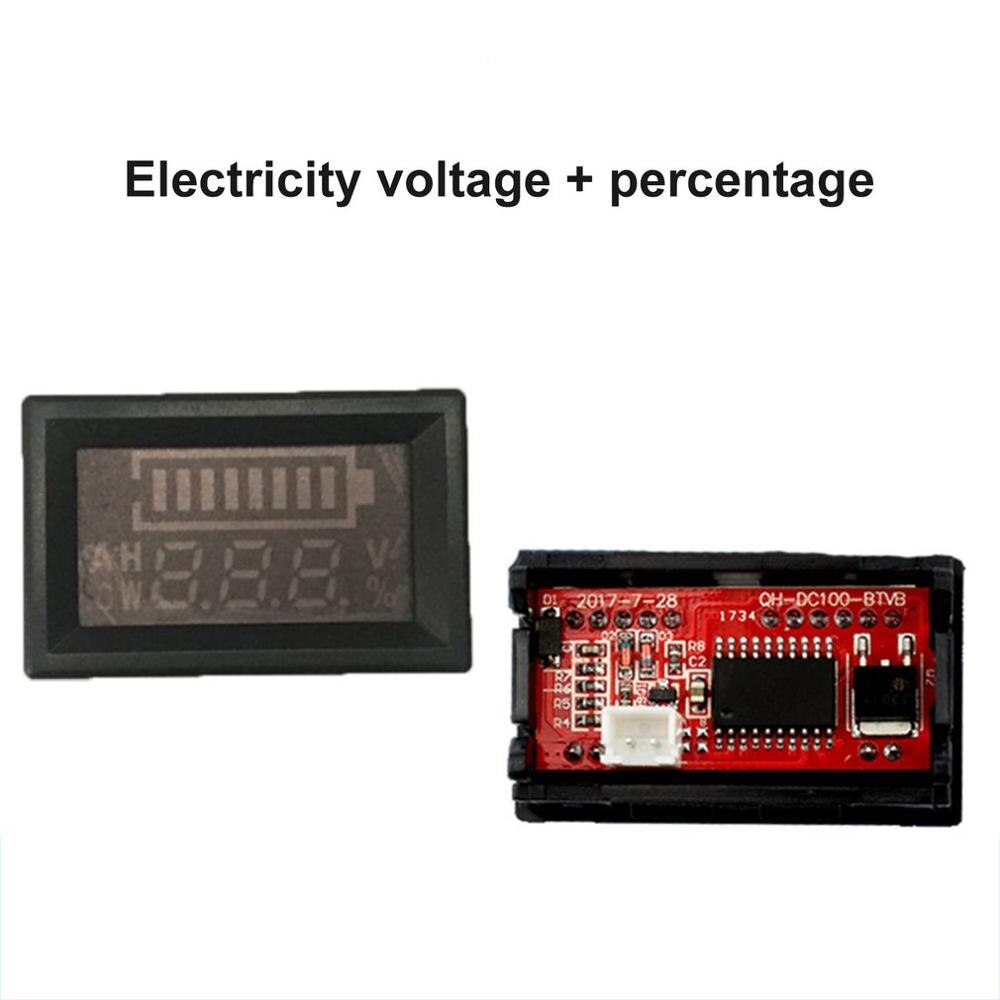 6-100v 12v 24v dobbelt display voltmeter bly syre batteri procent digital spænding power meter anti-reverse forbindelse