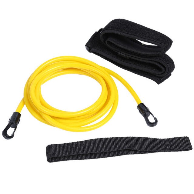 Cinturón elástico de resistencia para Entrenamiento de natación, cuerda de seguridad ajustable de 3/4m, tubos de látex, banda de cuerda elástica para natación: Yellow-4m