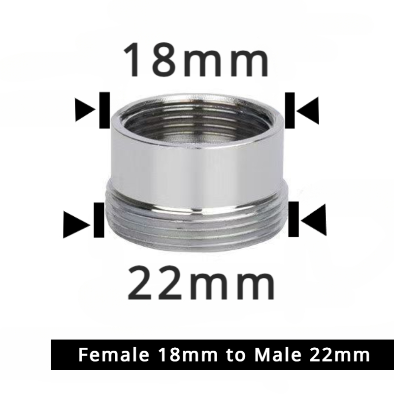 Stainless Steel Faucet Connector M22 To M20 M18 M1/2" Thread Joints Water Purifier Accessory Kitchen Water Tap Adapter Fittings: black