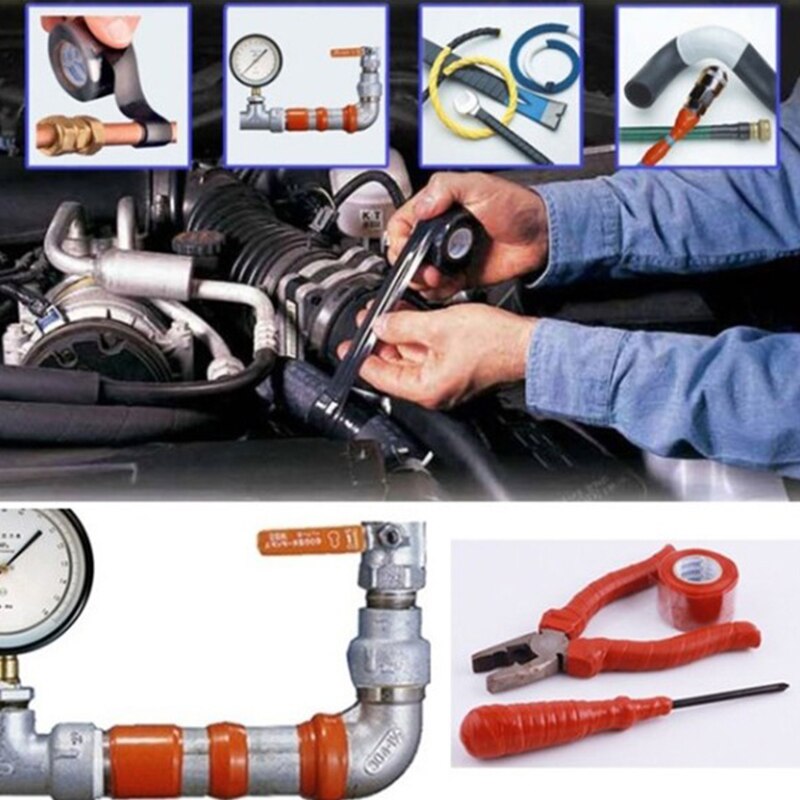 Cinta autoadhesiva de silicona impermeable, antieléctrica, resistente al calor, conexión de cable a cinta de silicona autoadhesiva para el hogar