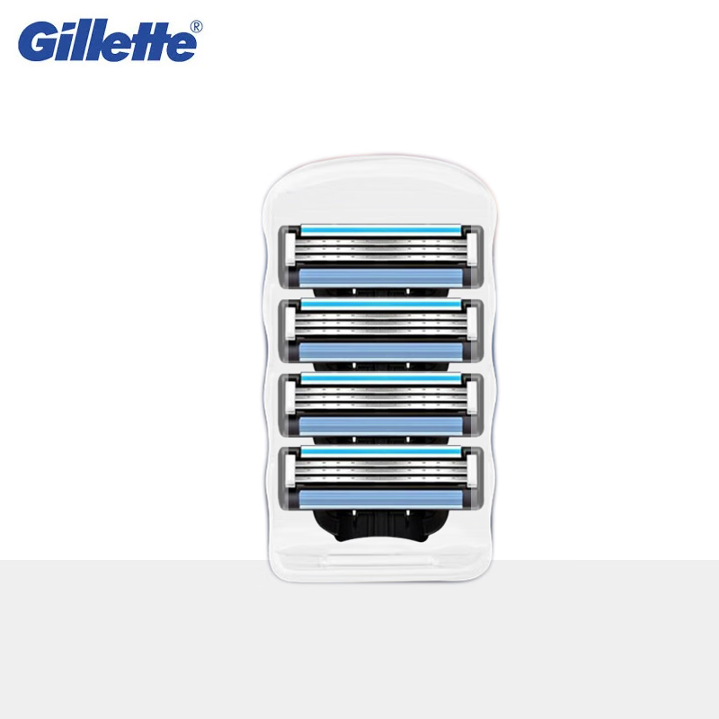 Gillette Mach3 Herren Rasierklinge Rasierklinge Kopf füllt Patronen mit Schmier streifen 3 Schichten Klingen schnell schneiden Gesicht Bart: Gold
