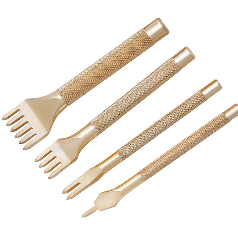 Poinçons pour trous de cuir d&#39;espacement de 3MM, bricolage, poinçon de couture perforé à la main, outils de couture, coupe de trou, outil de poinçonnage pour cuir 1/2/4/6/trou