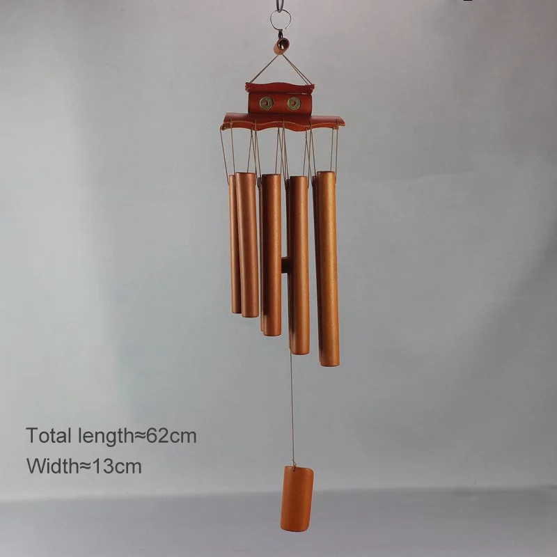 Handmade Tubes Bamboo Bell Natural Wind Chimes Indoors Pendant Balcony Home Hotel Decor Outdoor Yard Garden Windchime Crafts: Chocolate