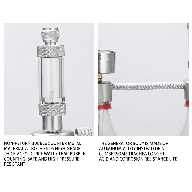 ZRDR Aquarium DIY CO2 generator system kit CO2 generator, bubble counter diffuser with solenoid valve,For / Aquatic plant growth