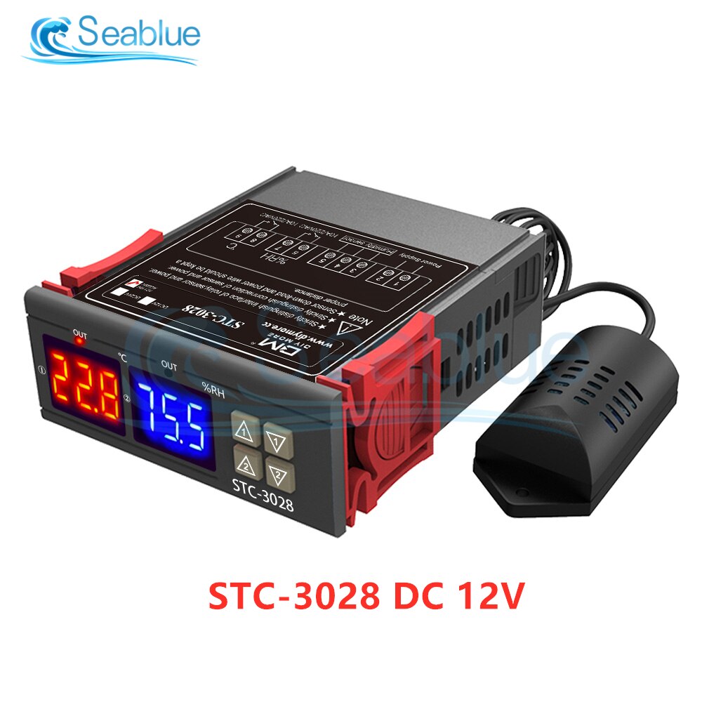STC-3028 SHT2000 Temperatur Feuchtigkeit Regler Hause Kühlschrank Thermostat Hygrostat Thermometer Hygrometer DC 12V 24V AC 110-220V: STC-3028 DC 12V