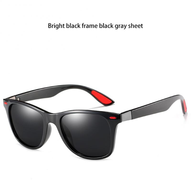 Uv400 glas polariserede optiske magnetiske solbriller drivende firkantet stel solbriller mandlige brille: 01