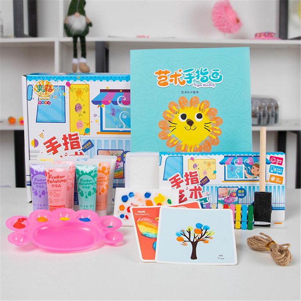 Washable Watercolor Paints Children's Finger Paints Graffiti Painting 8 Colors Art Set 180ml Drawing Art Supplies