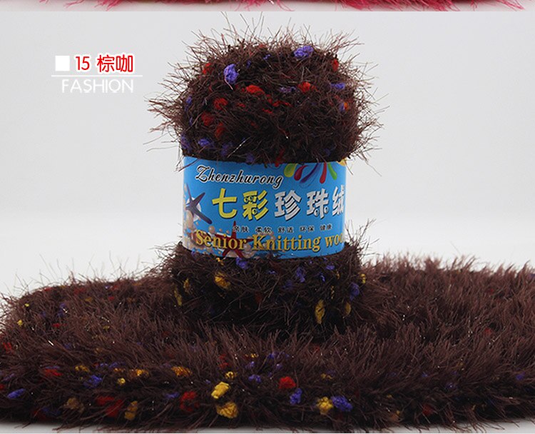 Mylb 1 bolde= 50g pelsgarn nøgle ultra blød koral farverig fleece baby varm garn strikning: Farve 15