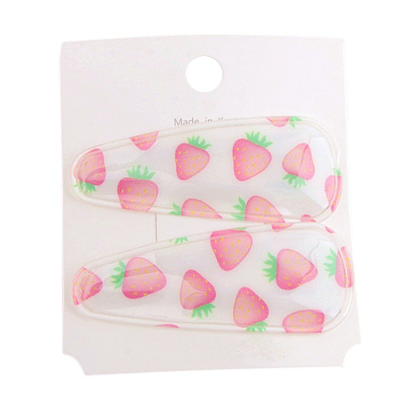 Pinza de pelo para niñas concisa Casual todo-fósforo patrón de fruta Linda dulce chica decoración del pelo