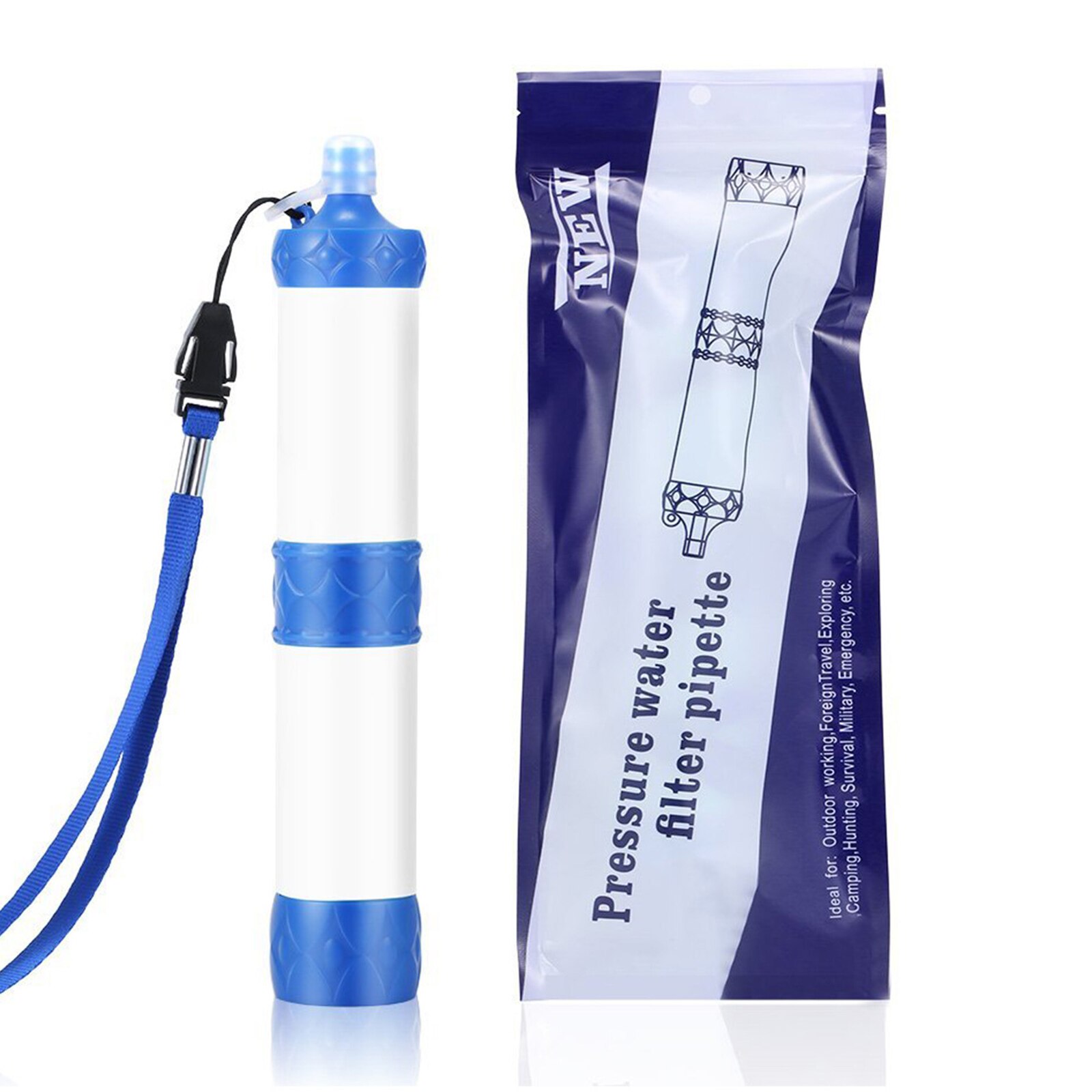 Draagbare Waterzuiveraar Persoonlijke Emergency Water Filter Mini Filter 1000L Filtratie Voor Outdoor Camping Wandelen Activiteiten