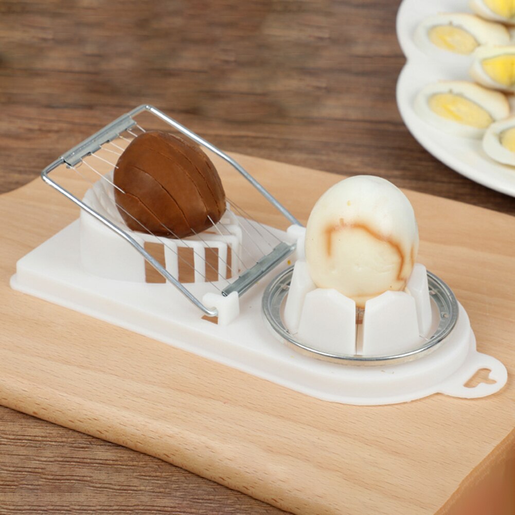 2Pcs Egg Cutter Multi-Functional Egg Slicer 2in1 Kitchen Tool Eggs Cutting Gadgets Egg Splitter Cooking Tools