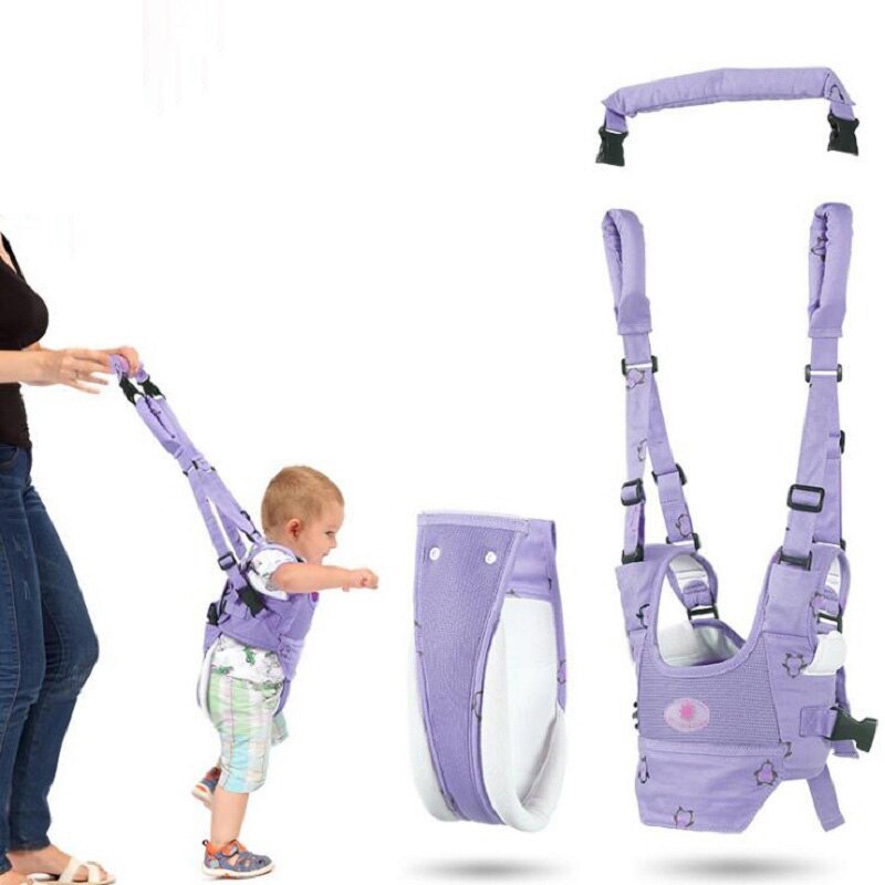 Imbaby rullestol til børn, der lærer at gå baby sele rygsæk til børn, tøjler til småbørn børn sele toddler: Lilla