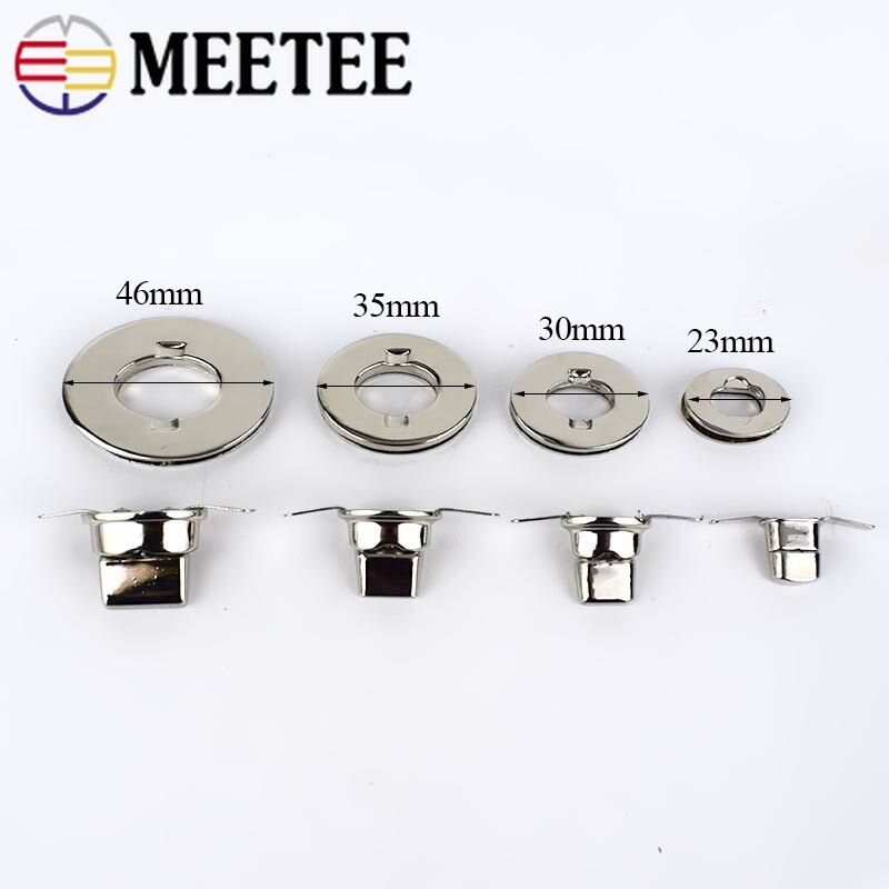 2Sets Twist Locks For Bag Handbag Metal Closure Lock Snaps Purse Clasp Buckles Handmade Bag Accessories DIY Leather Craft