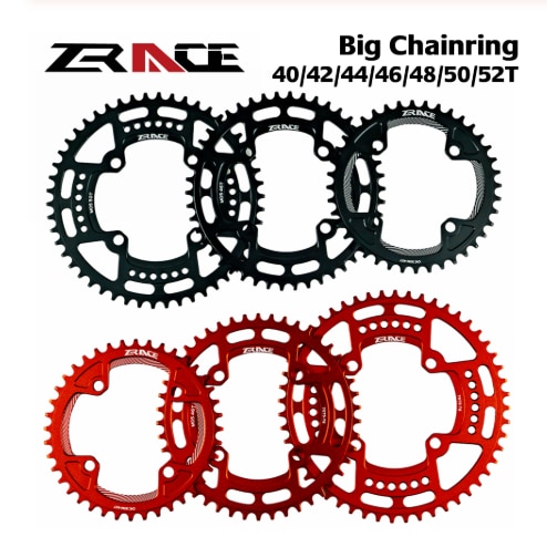 Zrace kettingbladen kettingwielen 40t/42t/44t/46t/48t/50t/52t bcd 104, smalle tanden  al7075 cnc, mtb/race/vouwfiets/gravelbikes
