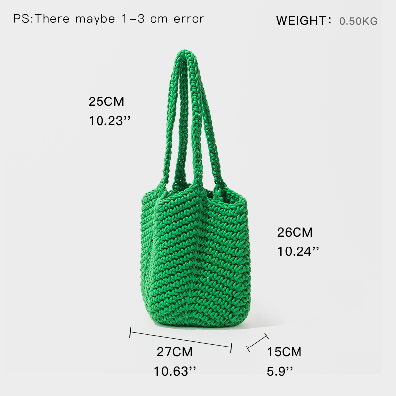 Mabula häkel-schultertaschen für damen, umweltfreundliche, handgewebte beuteltaschen aus weicher baumwolle, schlicht und stilvoll, lässige tragetaschen