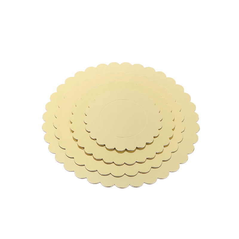5pcs Cake Board Round Disposable Dessert Tray Gold Cake Base Cardboard For Wedding Birthday Party Kitchen Accessories Cake Tools