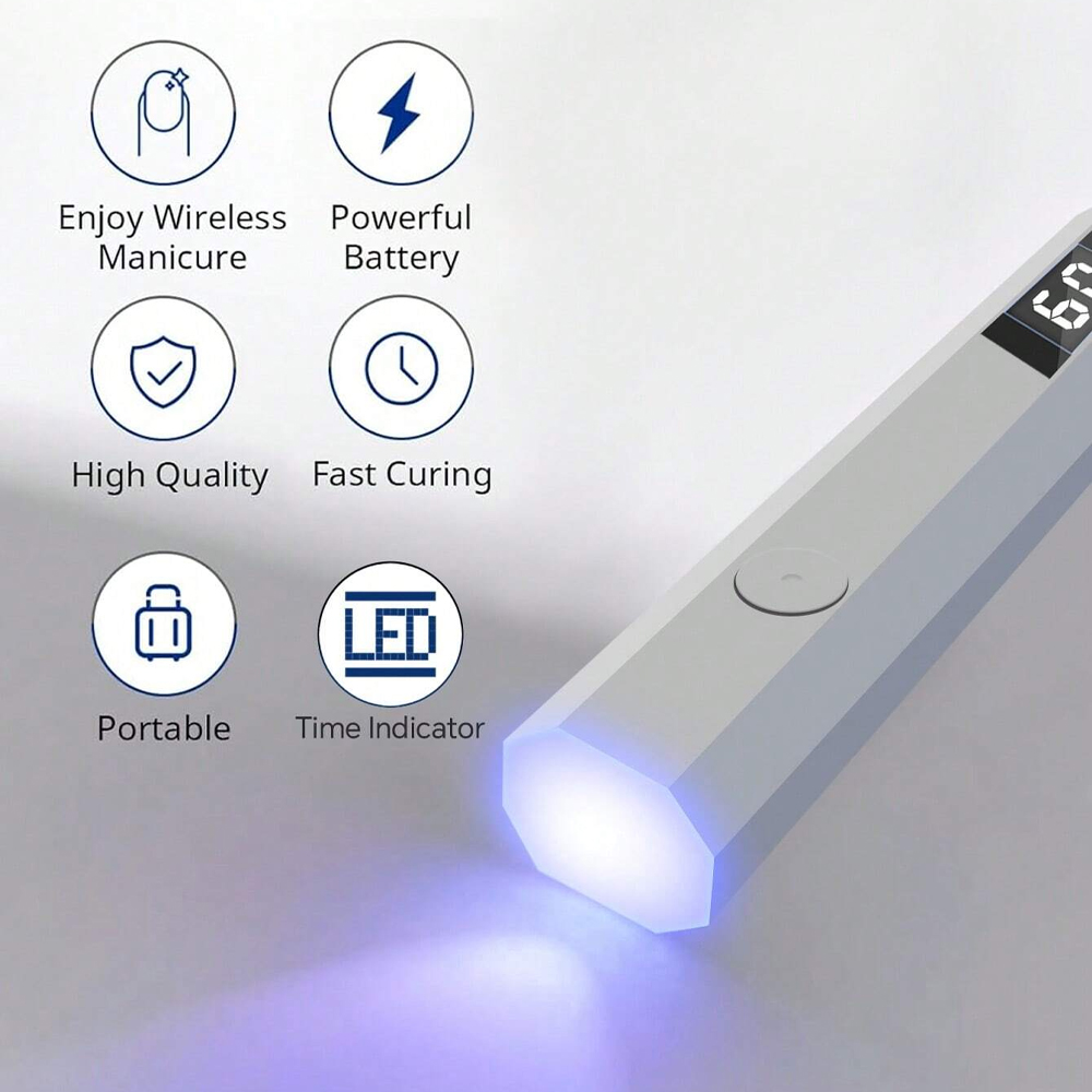 Handheld uv-lamp voor gelnagels, draagbare uv-nagellamp, oplaadbare led-nagellamp voor nagelstudio's