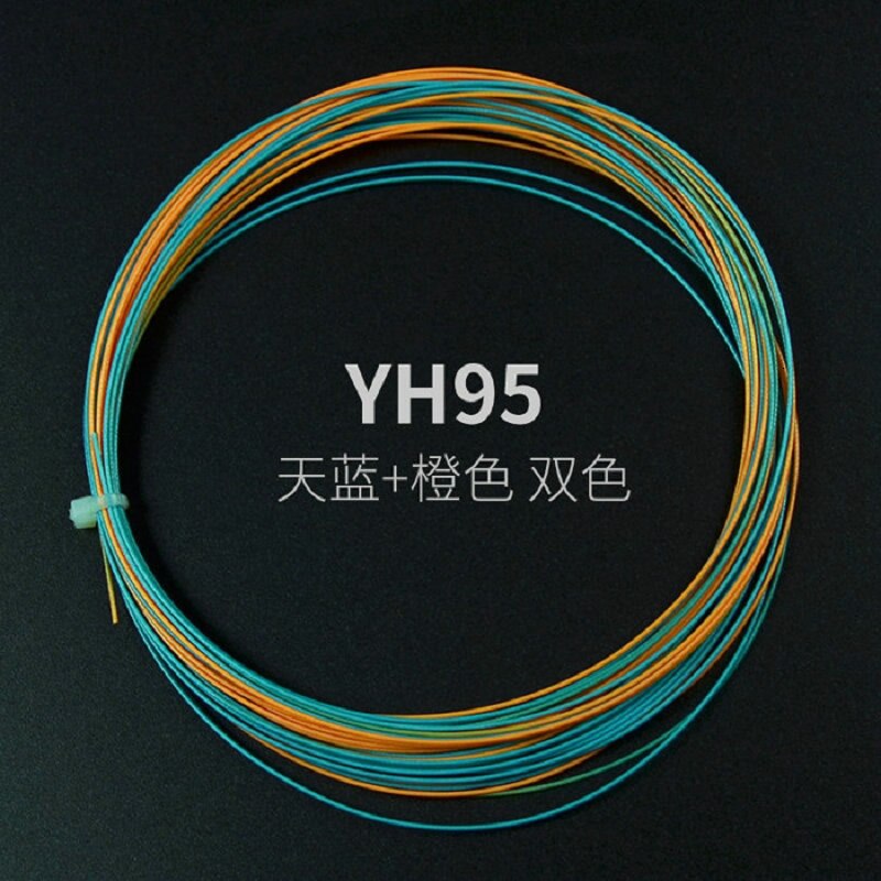 7 PCS Dezelfde als NBG95 Badminton String Medium Gevoel Hoge Veerkracht 0.68mm YH95 Racket Lijn L2092-7SPA: Orange light blue