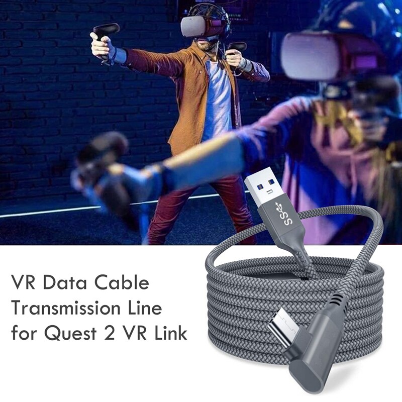 5M Câble de Chargeur pour Oculus Quest 2 Lien Casque USB 3.0 Type C Ligne De Données Transfert Type-c à USB-A Cordon Accessoires VR