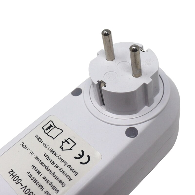 Digital Timer Switch Socket EU FR BR UK Plug Programmable 230V 50HZ 7 Day 12/24 Hour Cyclic Timer Switch Socket for Kitchen