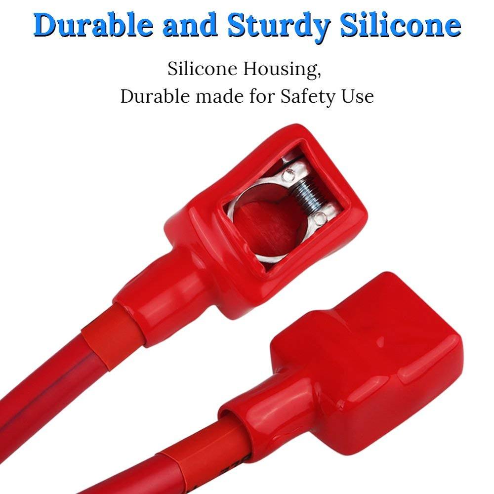 Positive Battery Cable Wire 2 AWG 2-Gauge 20 Inches with 2 melt adhesives Pure Copper Perfect Connection for Boat Yacht RV