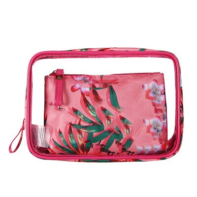 Handbg Bag The Portable PVC Cosmetic Bag 3-piece Set outdoor Travel Bag Waterproof Wash Bag Transparent Storage Bag: 1