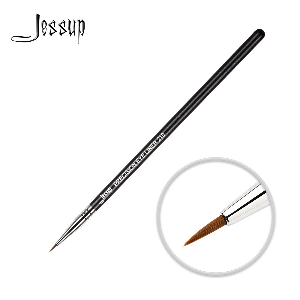 Jessup Precisie Eyeliner Make-Up Borstel Zwart-Zilver Synthetisch Haar Cosmetica Pędzle Doen Makijażu-210