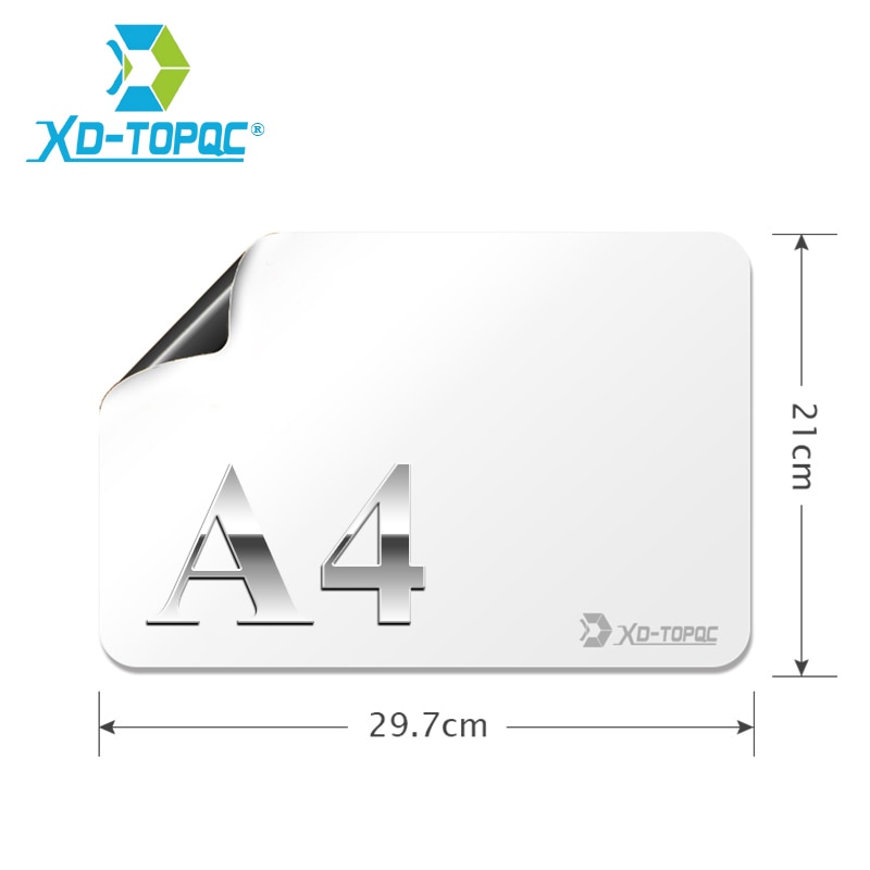 Tableau blanc Flexible A4 pour réfrigérateur 9 &quot;x 12&quot;, effacement à sec, magnétique pour enfants, tableau à dessin blanc pour rappel, Note magnétique pour réfrigérateur