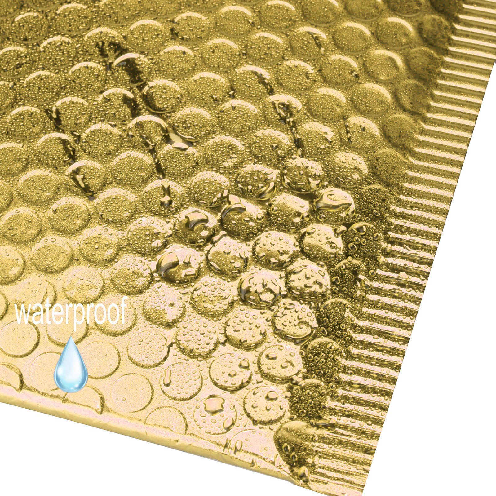 50PCS Gold color Bubble Mailers Padded Envelopes Lined Poly Mailer Self Seal aluminizer Packaging Padded Envelopes