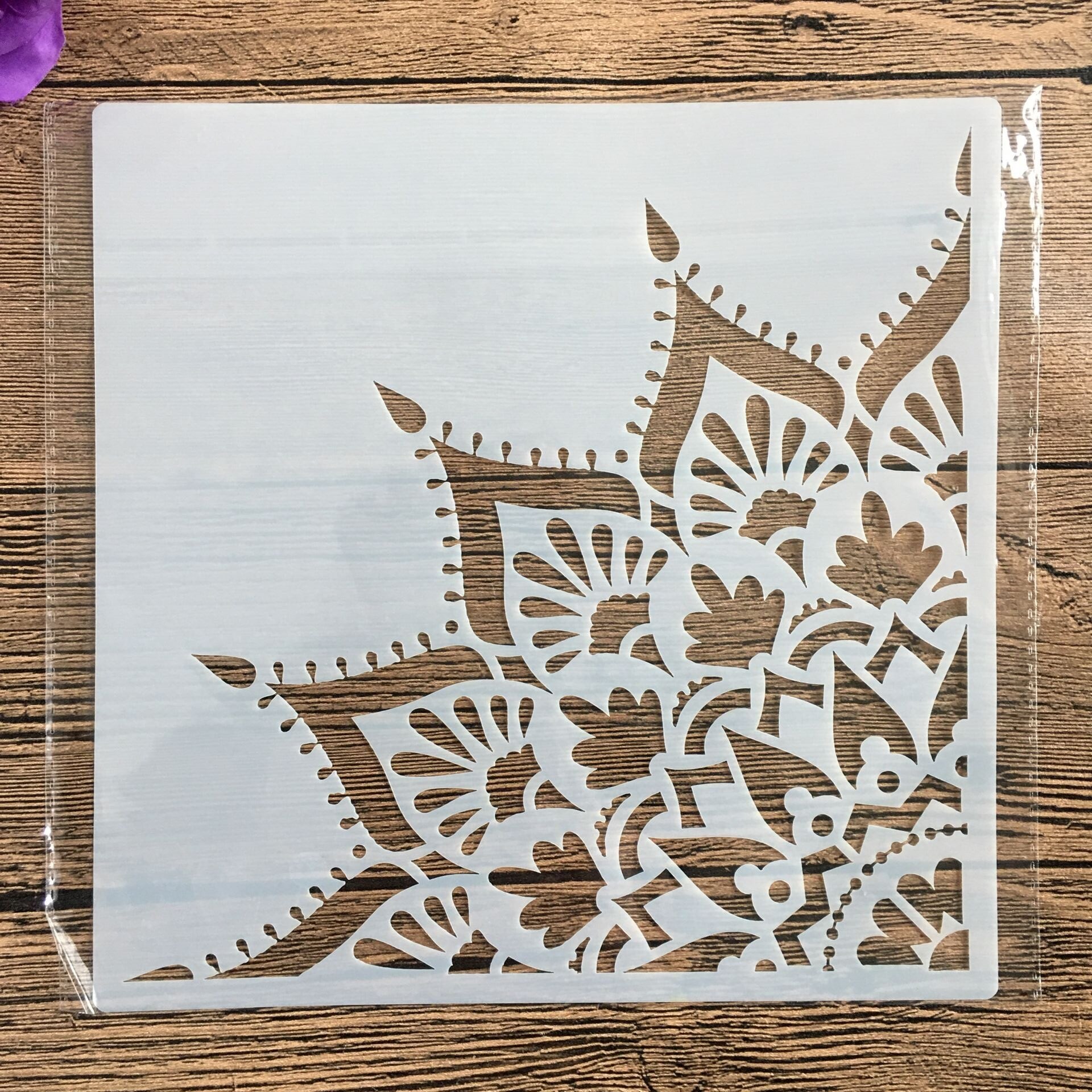Molde de mandala para manualidades diy, 20x20 cm, plantillas para pintar, estampado álbum de fotos, tarjeta de papel en relieve sobre madera, tela, pared reutilizable
