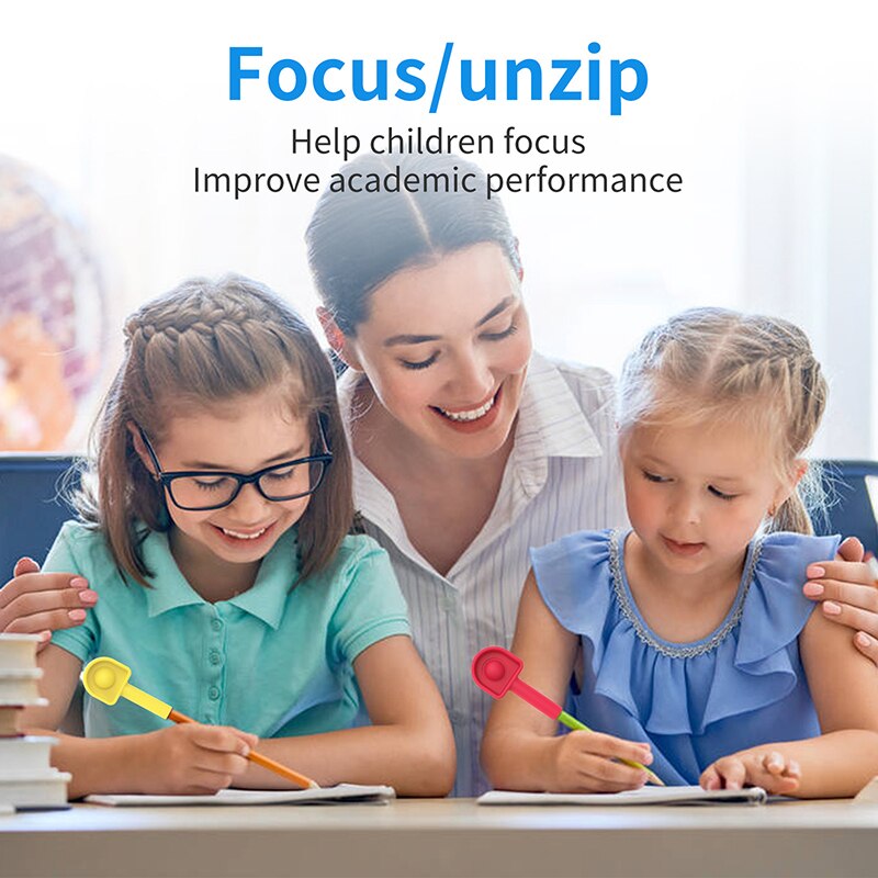 Pop Its Notebook Bubble Fidget Push Up Finger Silicone Cover Notepad Student Decompression Stationery Supplies For Kids