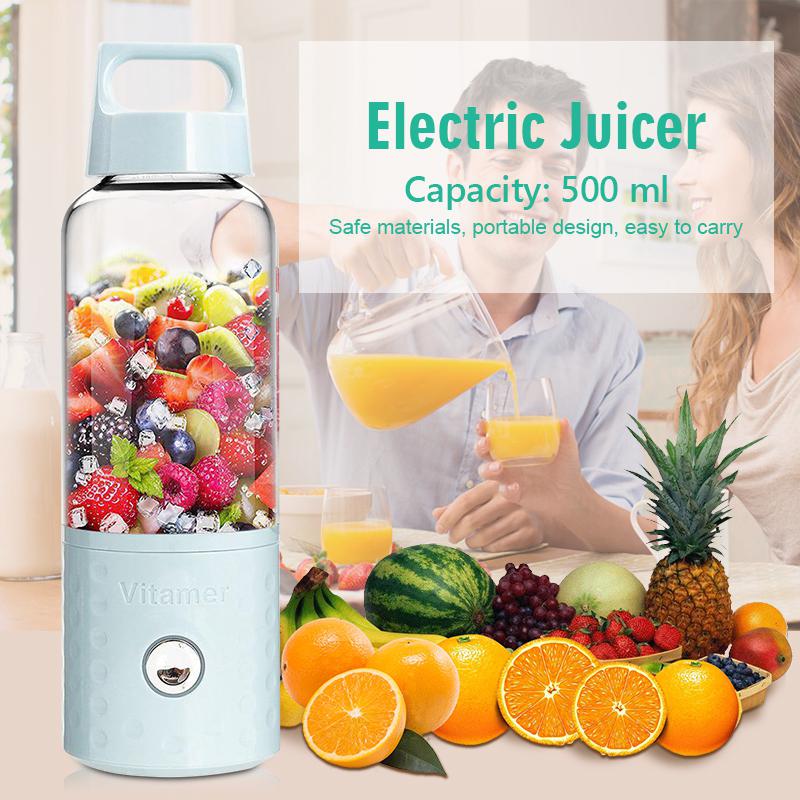 Himiss 500 Ml 4000 Mah Draagbare Mini Usb Opladen Vitamer Fruit Juicer Sinaasappelsap Maker Cup Mixer Fles