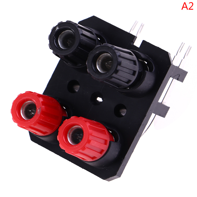 1 unidad de 2, 4, 6 posiciones, Pin curvo, conector de Audio externo, amplificador de altavoz, conector Banana de 4mm, bloque de terminales de poste de tornillo: Rojo