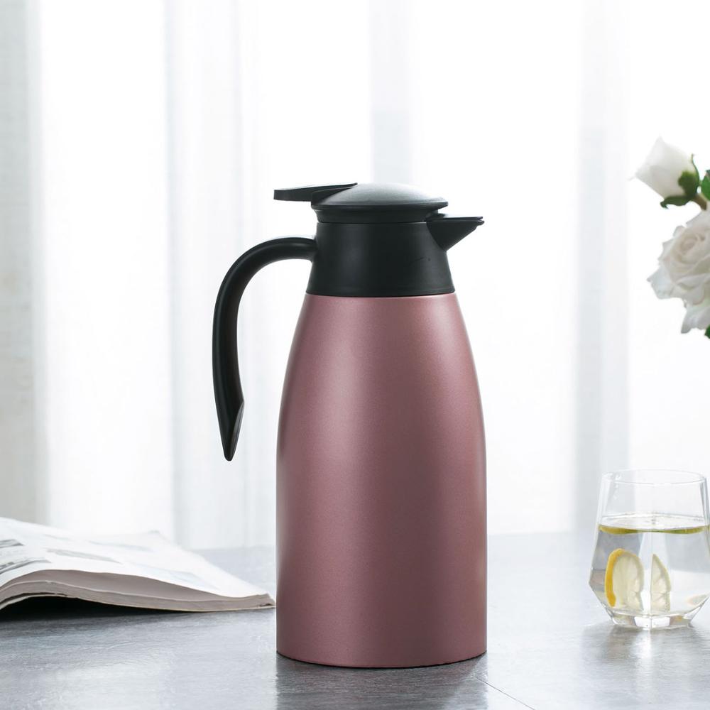 304 Stainless Steel 2L Thermal Flask Vacuum Insulated Water Pot Coffee Tea Milk Jug Thermal Pitcher for Home And Office