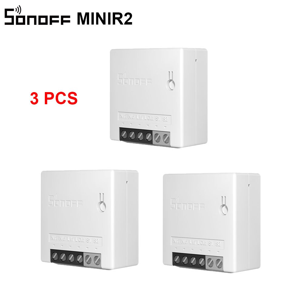 Itead SONOFF Mini Wifi Clever Relais 2 Weg Schalter Drahtlose e-WeLink APP Fernbedienung Licht Schalter 220V an aus Schalter: 3Stck MINIR2