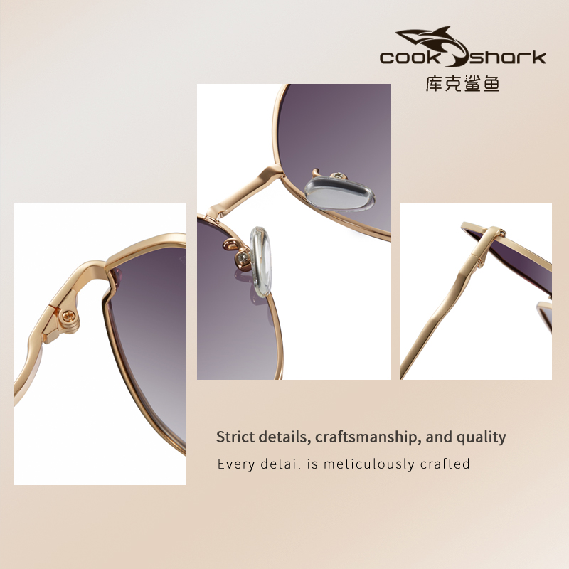 Cook Shark Gepolariseerde Zonnebril Dames - Vlinderstijl - UV400 Anti-verblinding