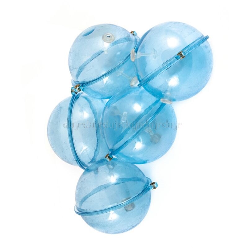 Bolas de plástico ABS para pesca, bolas flotantes de burbujas de agua, aparejos de pesca de mar al aire libre, azul, rojo, 25/32/40/47mm, N22 19, 5 unids/set por juego