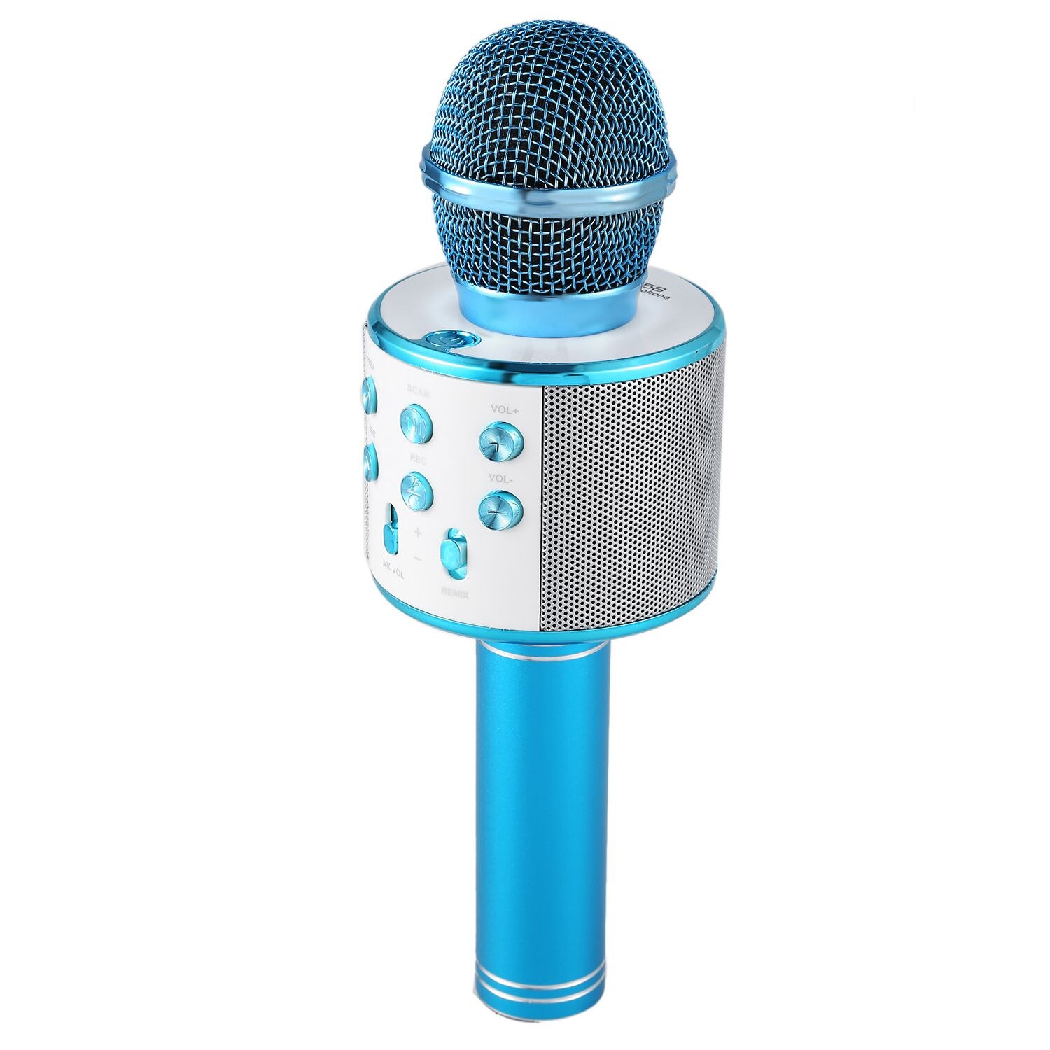Draadloze Karaoke Microfoon Draagbare Bluetooth Mini Home Ktv Voor Muziek Spelen En Zingen Speaker Speler Selfie Telefoon Pc: Blue