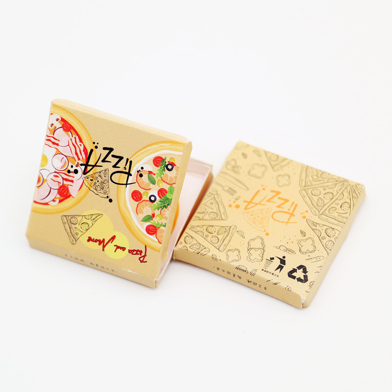 1:12 Miniatuur Pizza Met Verpakkingsdoos Model 1Set Keukenvoedsel Poppenhuis Home Decor Speelgoed Poppenhuis Doen Alsof Speelgoed Accessoires