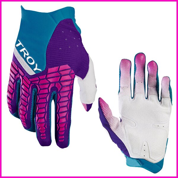 MX Pawtector Gloves MTB DH Motorbike Troy Fox Locomotive MTB Bike Gloves Motorcycle Moto Glove: Purple / XL