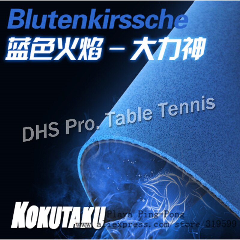 KOKUTAKU Original Blutenkirssche Blue Sponge Pimples In Table Tennis Rubber Ping Pong Sponge for 40mm+ Tenis Tenis De Mesa