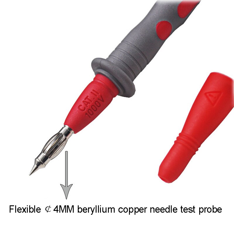 QHTITEC Electrical Multimeter Test Leads Set lantern Tip Test Lead Replaceable Multimeter Probe Test Wire Kit Alligator Clip