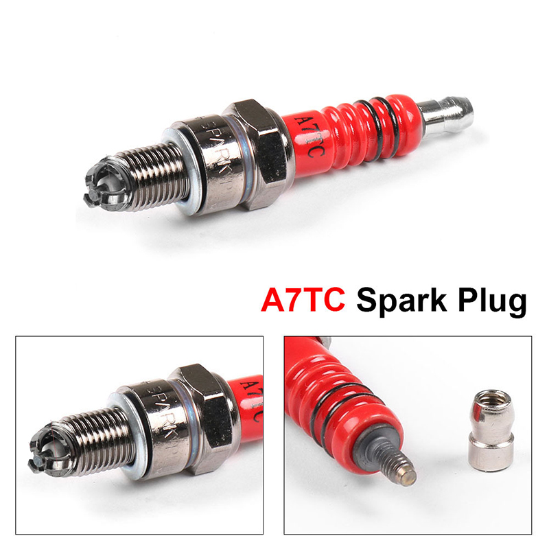 1pc Spark Plug High Performance 3-Electrode For GY6 50cc-70cc Scooter Motorcycle 10mm Spark Plug Car Accessories