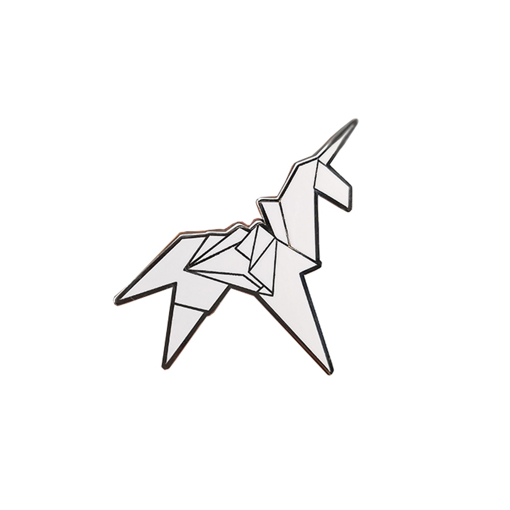 Origami unicorn blade runner pin badge