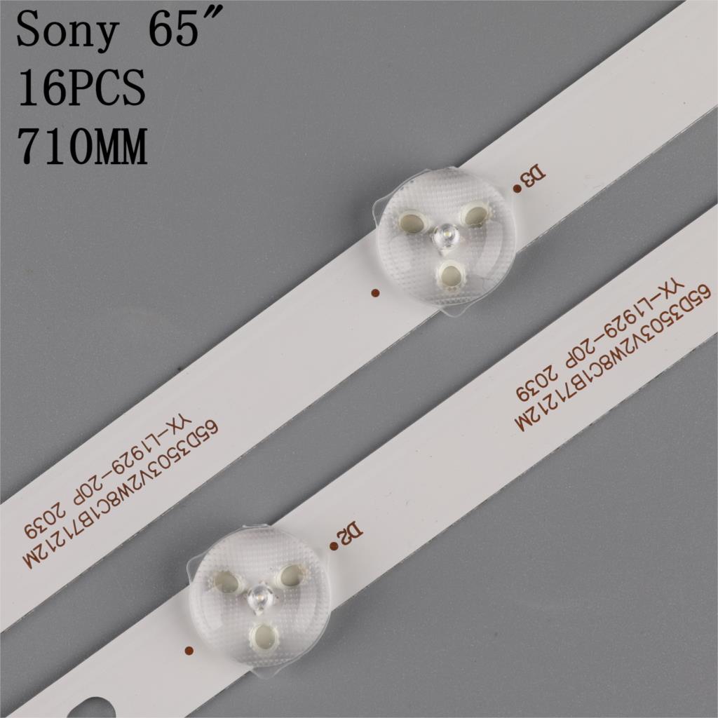 16 stk. led -baggrundsbelysningsstrimmel 8 lampe til sony 65 "tv cx -65 s 03 e 01 kdl -65 w 855c kdl -65 w 857c kdl -65 w 859c 650 tv 02 v3 t650 hvf 05.1 t650 hvf 0