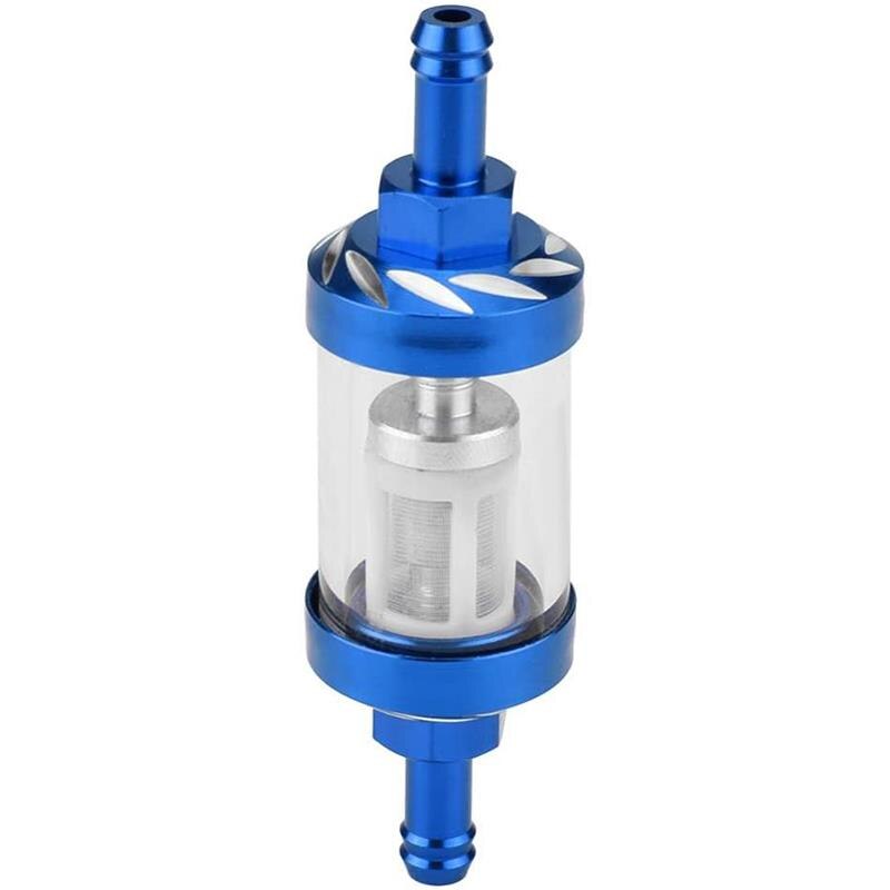 Universal Black/Blue Gas Fuel Filter Scooter Oil Filter Gas Fuel Oil Filter 8mm Gas Fuel Filter Motorcycle Oil Filter: blue