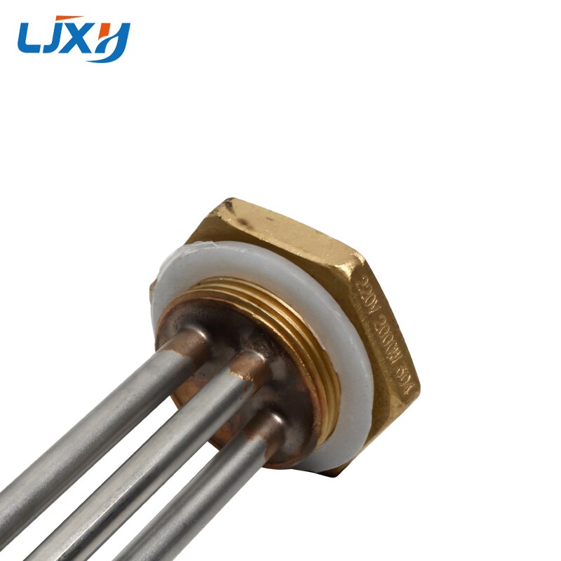 LJXH 220V 1KW/1.5KW/2KW Electric Water Tubular Heater Immersion Heating Element 1 1/4 Inch Thread with Probe Tube