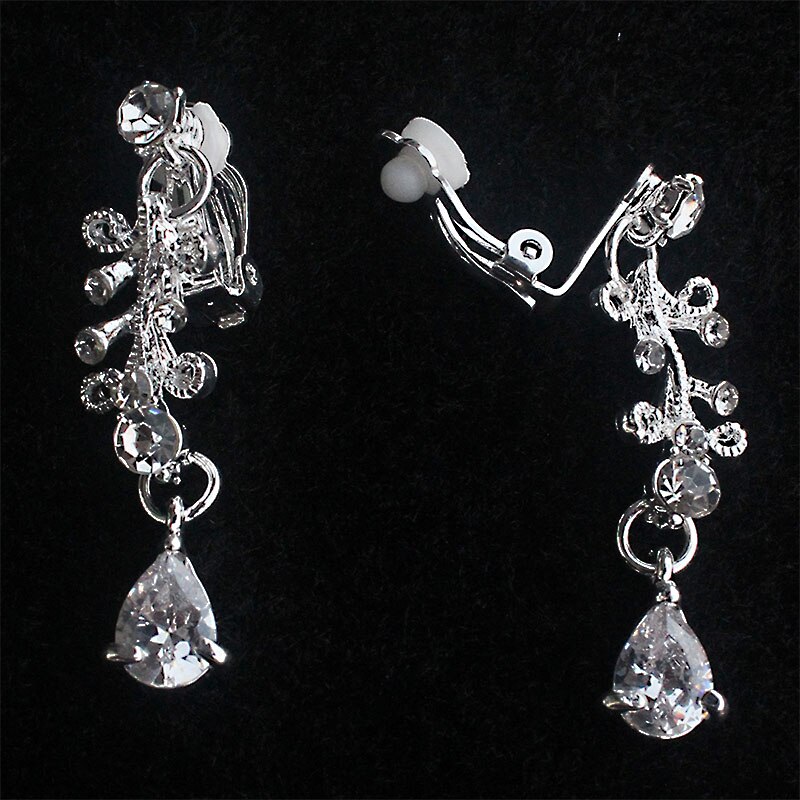 FORSEVEN Zircone Strass tiara e corona Collana Orecchini impostato Da Sposa Accessori per Capelli Da Sposa Gioielli impostato Regali per Le Donne